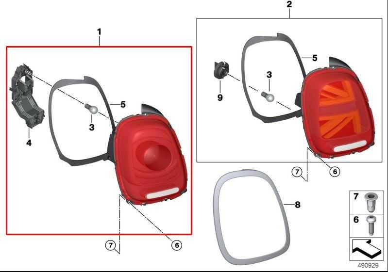 14-20 Mini Hardtop Cooper Rear Right Passenger Side Tail Light Lamp 632172975121