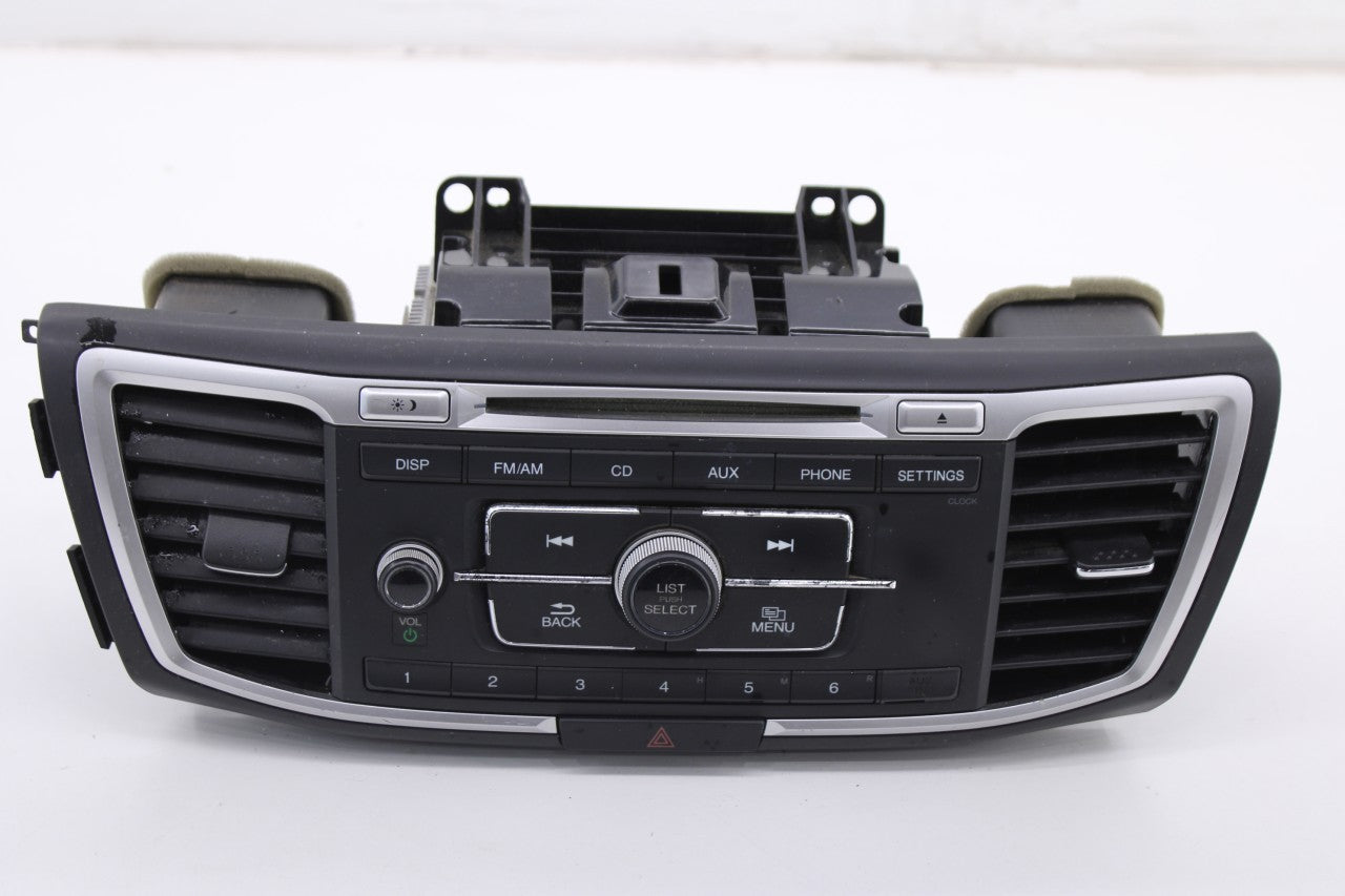 2013-15 Honda Accord CD Player Radio Faceplate Control w/ Receiver and Air Vents2