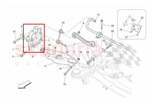 2017-2021 Maserati Ghibli Rear Left Driver Side Spindle Knuckle Hub 670035982 - Alshned Auto Parts