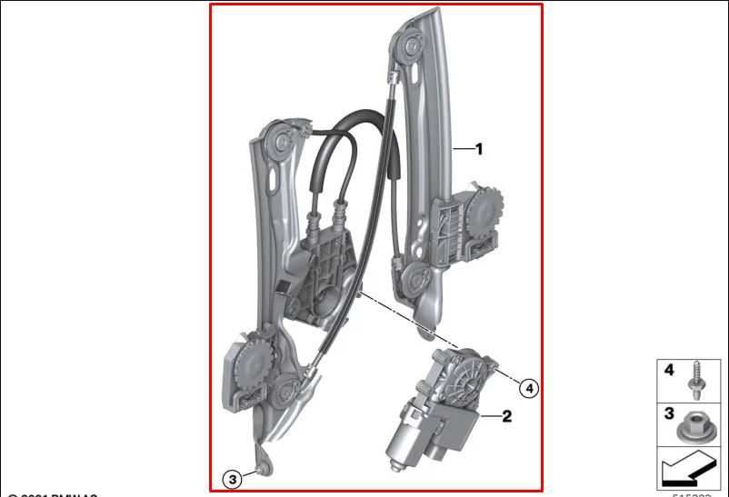 2023-25 BMW 430i Gran Coupe xDrive Rear Left Side Door Window Regulator w/ Motor - Alshned Auto Parts