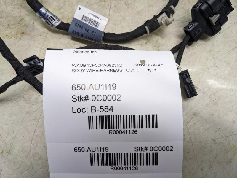 2018-2024 Audi S5 Front Right Passenger Side Door Wire Harness 8W8971030E OEM - Alshned Auto Parts