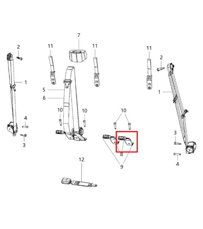 13-18 Ram 2500 Tradesman Crew Cab Rear Driver Left Side 2nd Row Seat Belt Buckle - Alshned Auto Parts