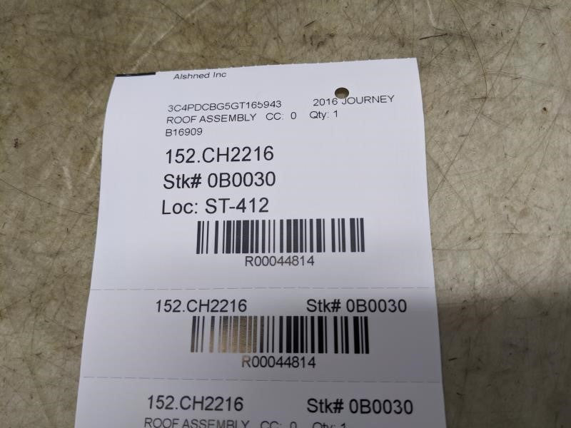 2014-2020 Dodge Journey Right Side Roof Luggage Rack Rail 68219834AB OEM - Alshned Auto Parts