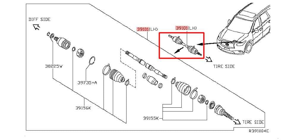 2016-2019 Infiniti QX60 3.5L Front Left Driver Side Drive Axle Shaft 39101-3JA3A - Alshned Auto Parts