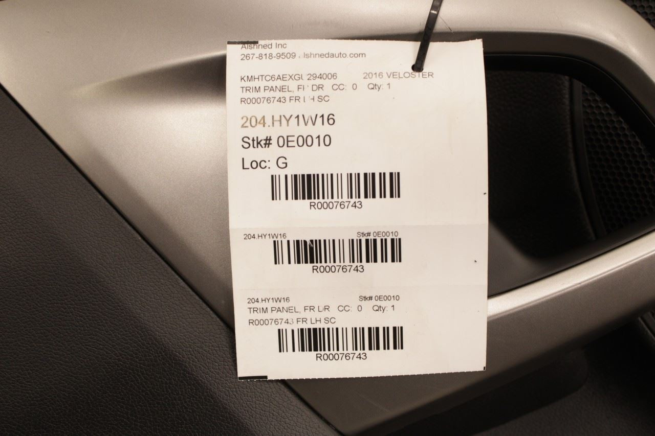 2015-2017 Hyundai Veloster Turbo Front Left Side Door Trim Panel 82301-2VBM1-YNG - Alshned Auto Parts