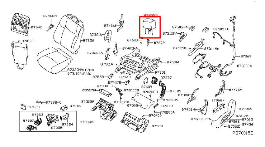 2015-19 Nissan Murano Platinum Front Right and Left Side Seat Headrest Set of 2 - Alshned Auto Parts