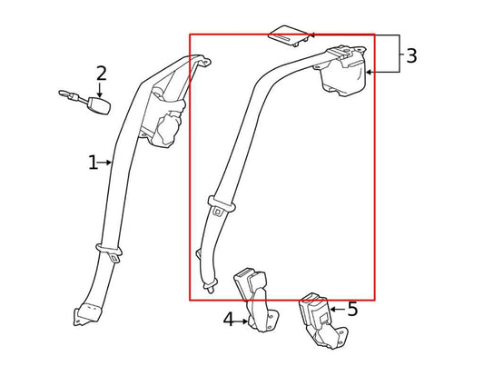 2017-19 Buick LaCrosse Premium 3.6L AWD Rear Center 2nd Row Seat Belt Retractor - Alshned Auto Parts