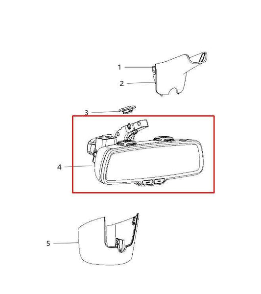 2017-2021 Jeep Grand Cherokee Summit Interior Inside Rear View Mirror 68289784AB - Alshned Auto Parts
