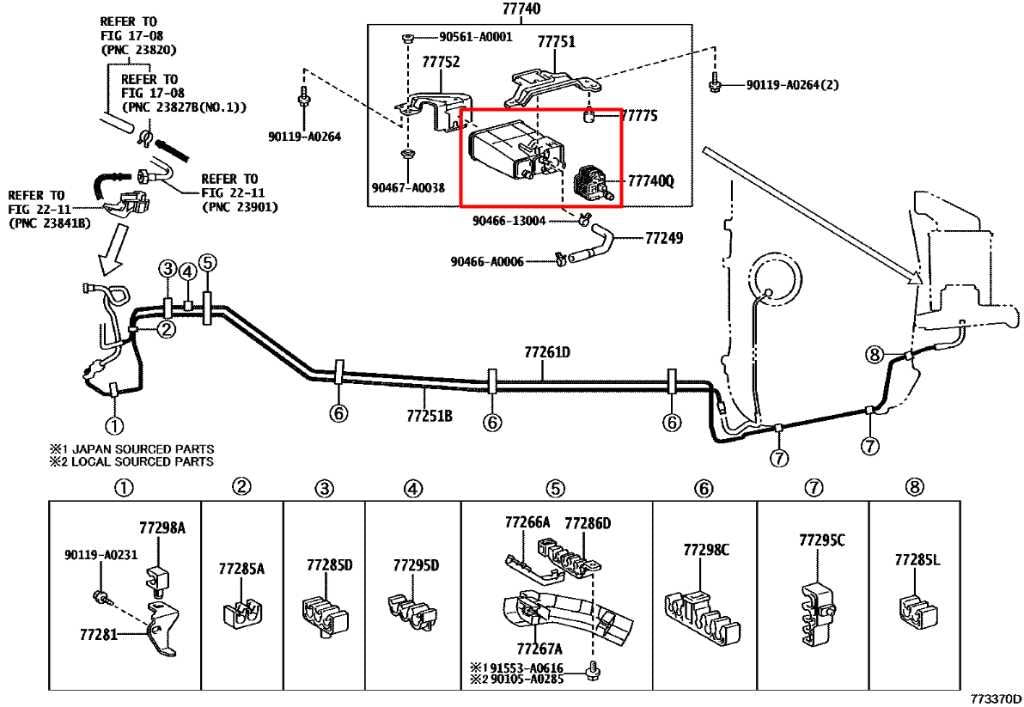 13-18 Toyota Avalon 3.5L Fuel Vapor Evaporator Emission Canister 77740-06180 OEM - Alshned Auto Parts