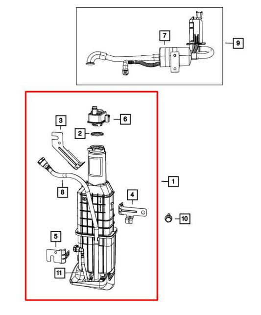 08-16 Chrysler Town & Country Fuel Vapor Evaporator Emission Canister *ReaD* - Alshned Auto Parts