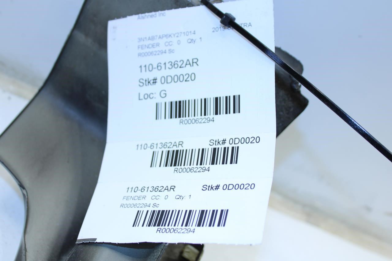 2016-2019 Nissan Sentra SV Front Right Passenger Fender Panel F3100-3YUMA OEM - Alshned Auto Parts