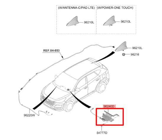 19-21 Hyundai Tucson Value 2.0L FWD Wireless Audio Radio Antenna 96240-D3500 OEM - Alshned Auto Parts