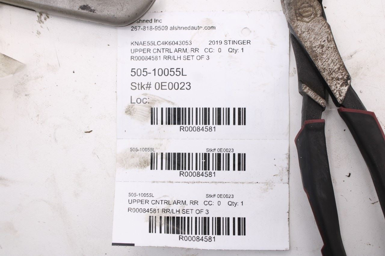 18-23 Kia Stinger GT2 AWD 3.3L Rear Driver Left Side Upper Control Arm Set of 314