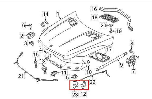 2012-2015 Mercedes-Benz ML350 Front Hood Lock Latch Actuator w/ Alarm Switch - Alshned Auto Parts