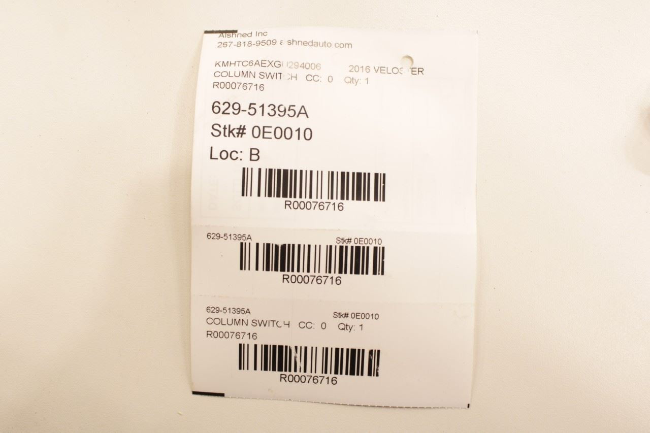 11-17 Hyundai Veloster Turbo 1.6L Steering Column Light Turn Signal Wiper Switch - Alshned Auto Parts