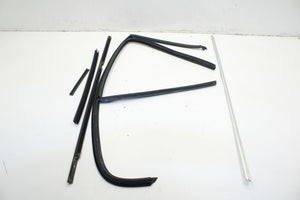 2013-15 BMW 328i xDrive RR LH Door Window Run Channel Weatherstrips w/ Moldings