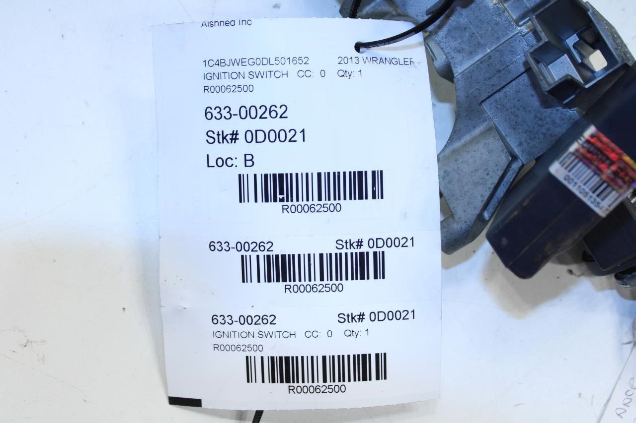 11-18 Jeep Wrangler Ignition Switch Lock Housing Cylinder w/ Key 05057296AM OEM - Alshned Auto Parts