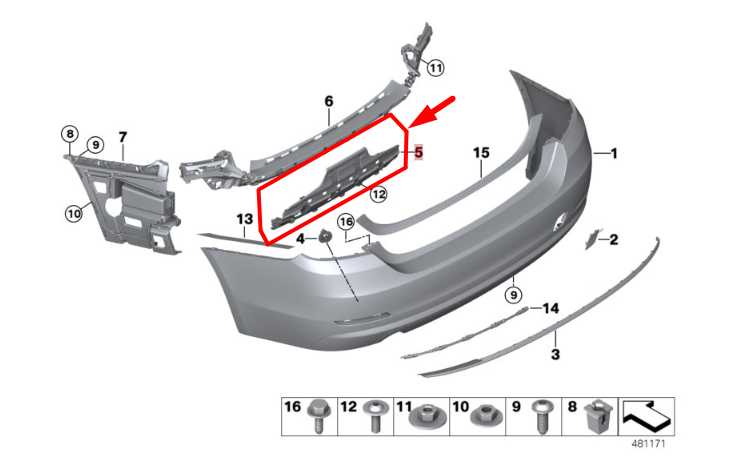 15-16 BMW 435i Gran Coupe Rear Bumper Reinforcement Support Bracket 51127285563 - Alshned Auto Parts