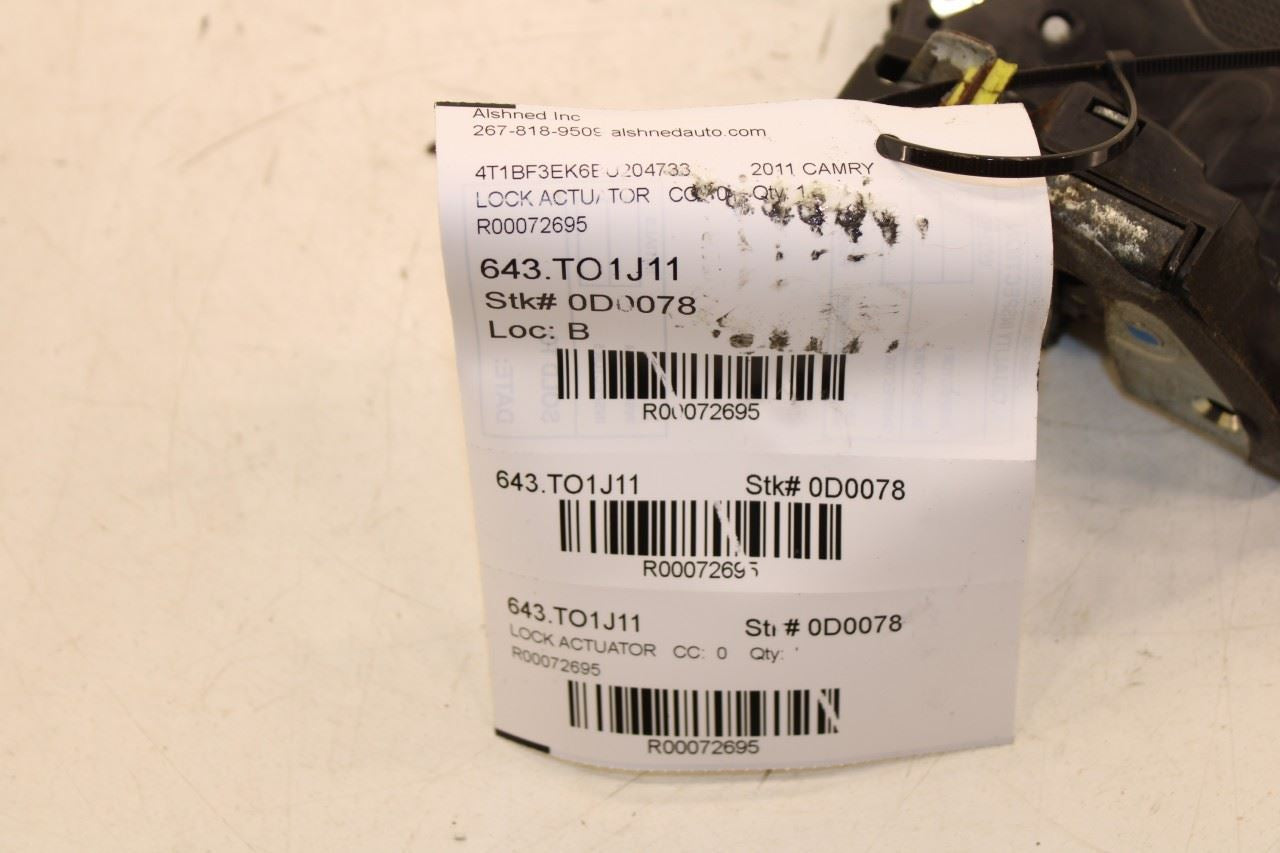 2007-2017 Toyota Camry LE Front Left Side Door Lock Latch Actuator 69040-06180 - Alshned Auto Parts