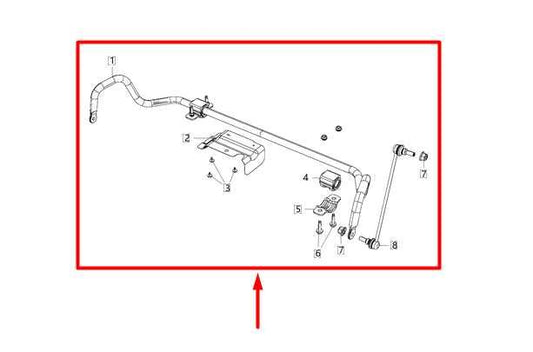 2017-24 Chrysler Pacifica Front Stabilizer Sway Anti Roll Bar w/ Link 68218102AC - Alshned Auto Parts