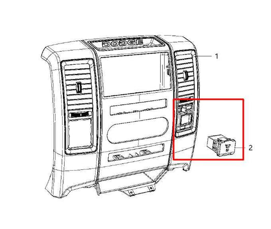 13-16 Ram 1500 Laramie Center Dash Right Pocket Storage w/ Inverter Power Outlet - Alshned Auto Parts