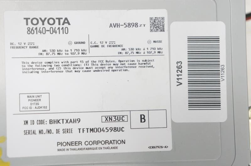 20-23 Toyota Tacoma Pioneer Navi Radio Faceplate Control w/ Receiver and Display8