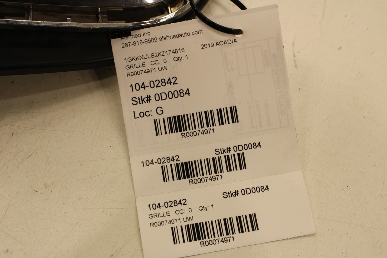 2017-19 GMC Acadia SLT-1 3.6L Front Radiator Upper Grille Assembly Chrome *ReaD* - Alshned Auto Parts