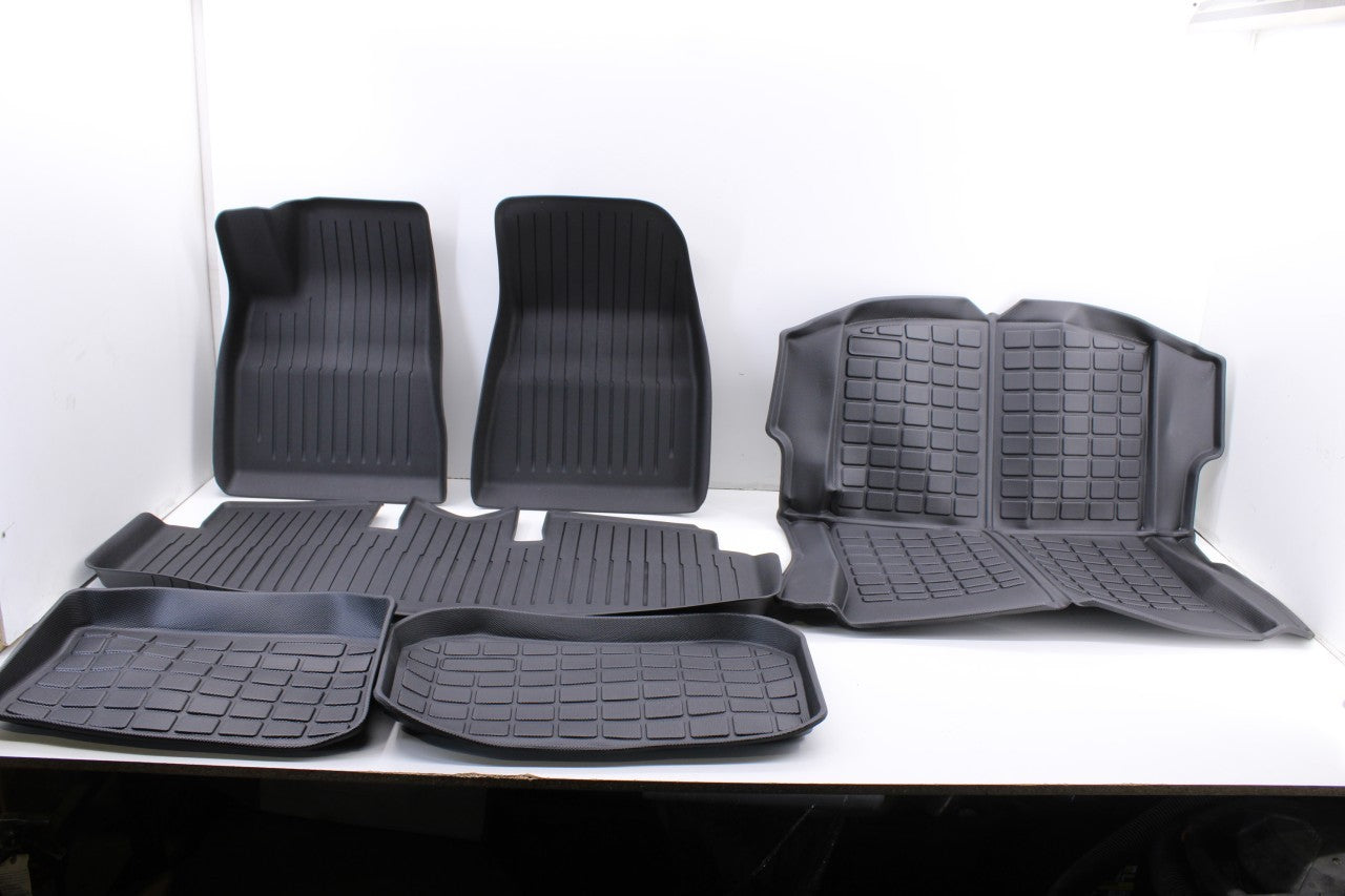 2021-2023 Tesla 3 Front and Rear Right Left Side All Weather Floor Mats Set of 6 - Alshned Auto Parts