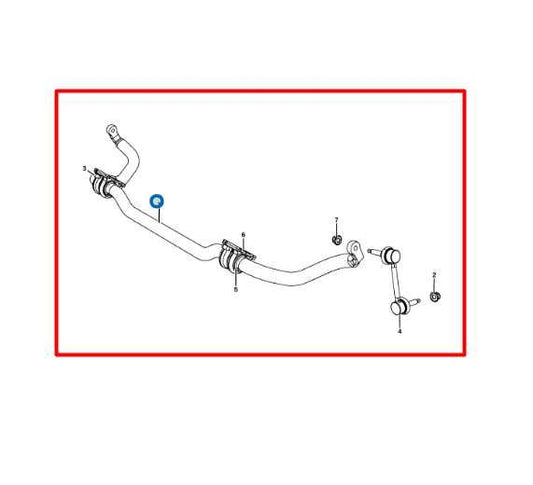 11-15 Jeep Grand Cherokee Front Stabilizer Sway Anti-Roll Bar w/ Link 68184510AA - Alshned Auto Parts