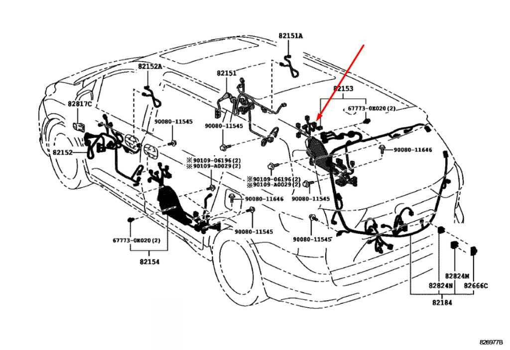 2017-2020 Toyota Sienna LE Rear Right Side Slide Door Wire Harness 82053-08041 - Alshned Auto Parts