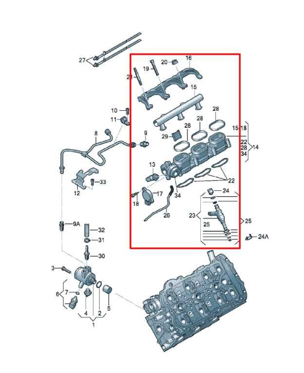12-15 Audi A7 Premium 3.0L Right Side Engine Lower Intake Manifold w/ Injectors1