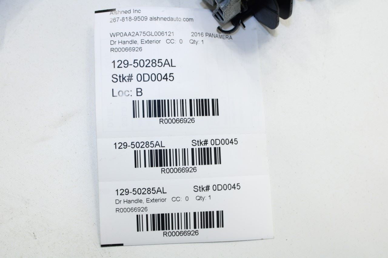 2012-2016 Porsche Panamera 4 3.6L AWD Rear Driver Left Side Door Exterior Handle - Alshned Auto Parts