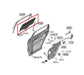 2019-2023 Hyundai Santa Fe Limited Rear Left Side Door Window Glass 83411-S1010 - Alshned Auto Parts