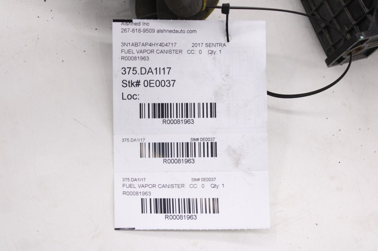 15-18 Nissan Sentra SV 1.8L Fuel Vapor Evaporator Emission Canister 14950-4BC0A 10