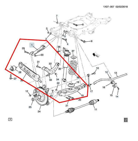 18-24 Chevrolet Equinox LT AWD Rear LH Side Suspension Control Arm Set 87867262 - Alshned Auto Parts