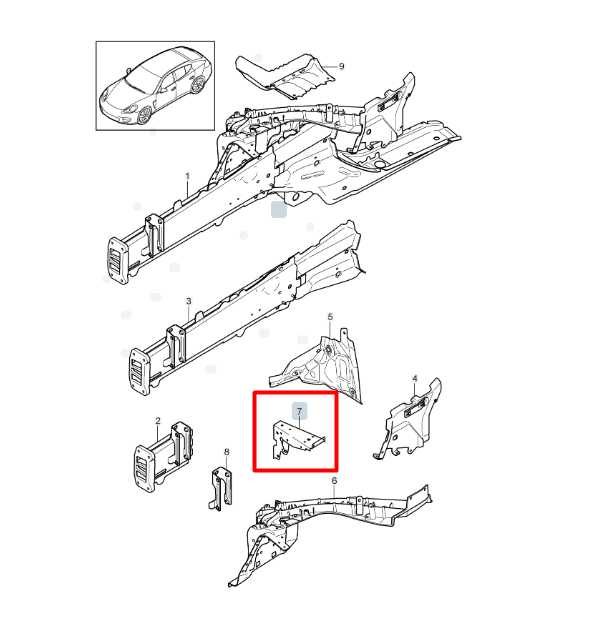 14-16 Porsche Panamera 4 3.6L AWD Front Right Fender Lower Mount Support Bracket - Alshned Auto Parts