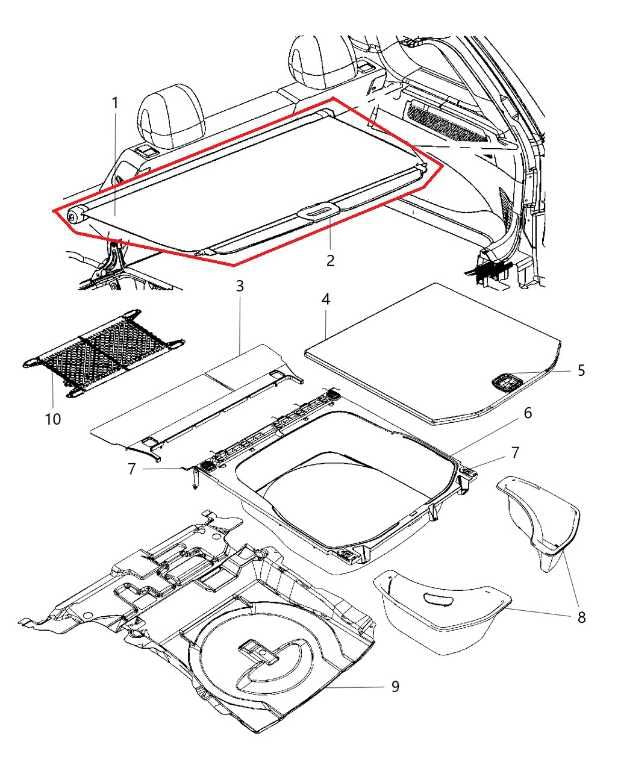 11-21 Jeep Grand Cherokee Limited Rear Trunk Retractable Cargo Cover 1GH14HL1AD1
