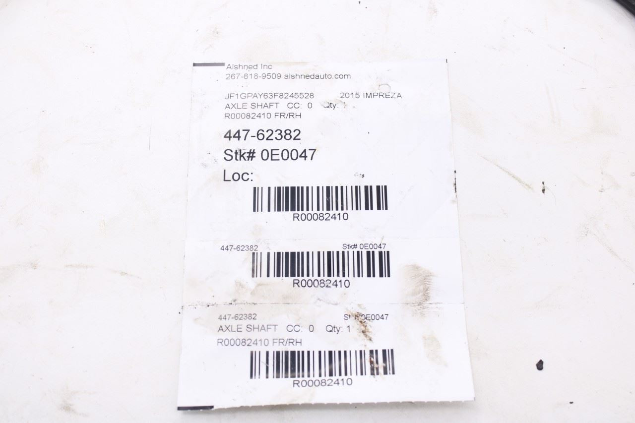 14-16 Subaru Impreza Sport Premium AWD Front Right Side CV Axle Drive Half Shaft9