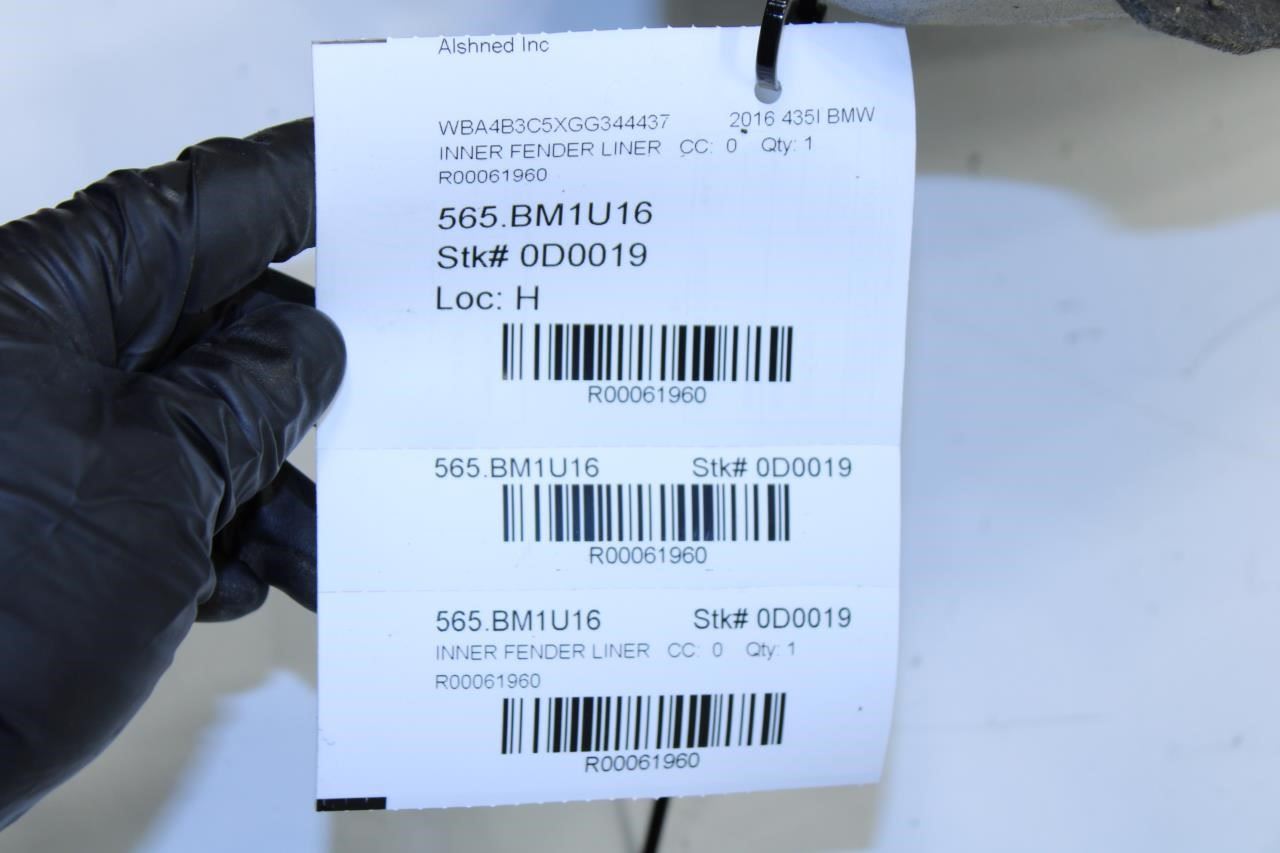 2016 BMW 435i Gran Coupe Front RH Inner Fender Liner Splash Shield 51717407332 - Alshned Auto Parts