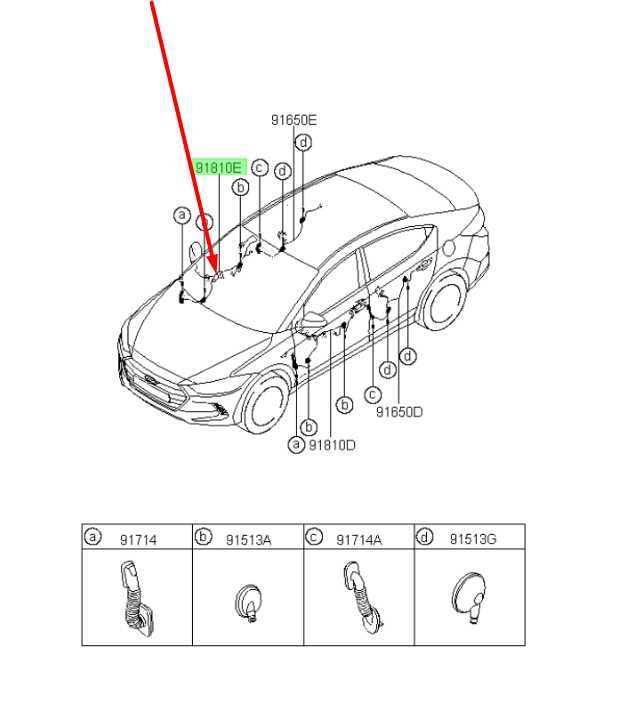 2016-2018 Hyundai Elantra SE Front Right Side Door Wire Harness 91610-F3290 OEM - Alshned Auto Parts