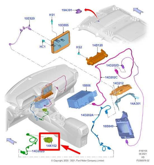 21-24 Ford Bronco Sport Center Console USB Adapter Charging Port ML3T-14F014-AB - Alshned Auto Parts