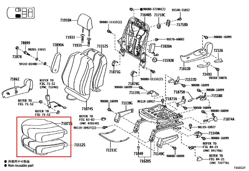 14-19 Toyota Sienna LE 3.5L FWD Front Driver Left Side Seat Lower Cushion Cloth - Alshned Auto Parts