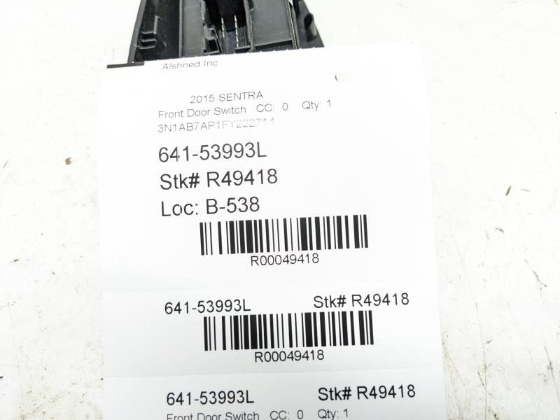 2013-2019 Nissan Sentra Front Left Master Power Window Switch 80961-3SG0A OEM - Alshned Auto Parts