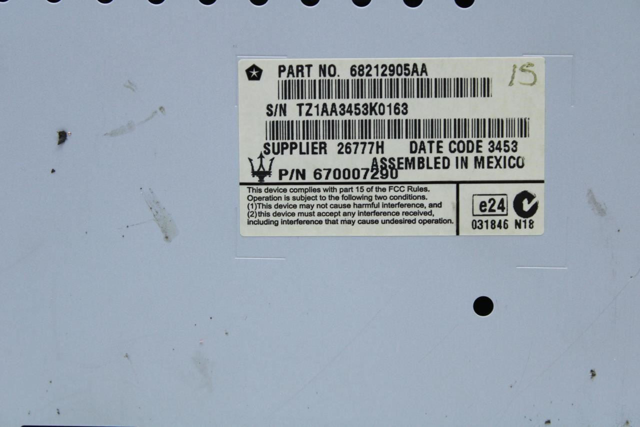 2014-2017 Maserati Ghibli Dash Information Radio Display Screen 670007290 OEM - Alshned Auto Parts