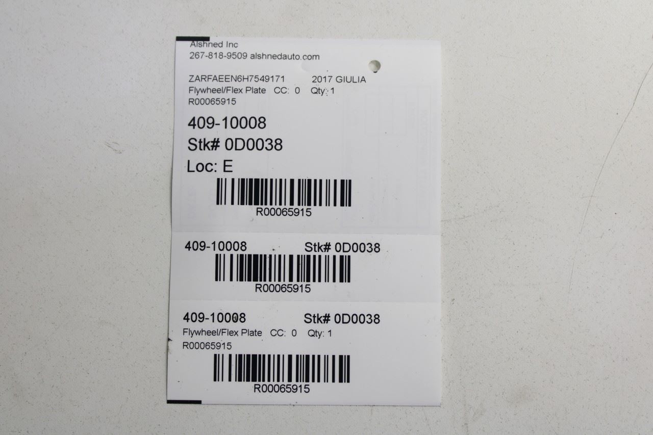 2017-19 Alfa Romeo Giulia Ti 2.0L AWD Transmission Flywheel Flexplate 68337526AA - Alshned Auto Parts