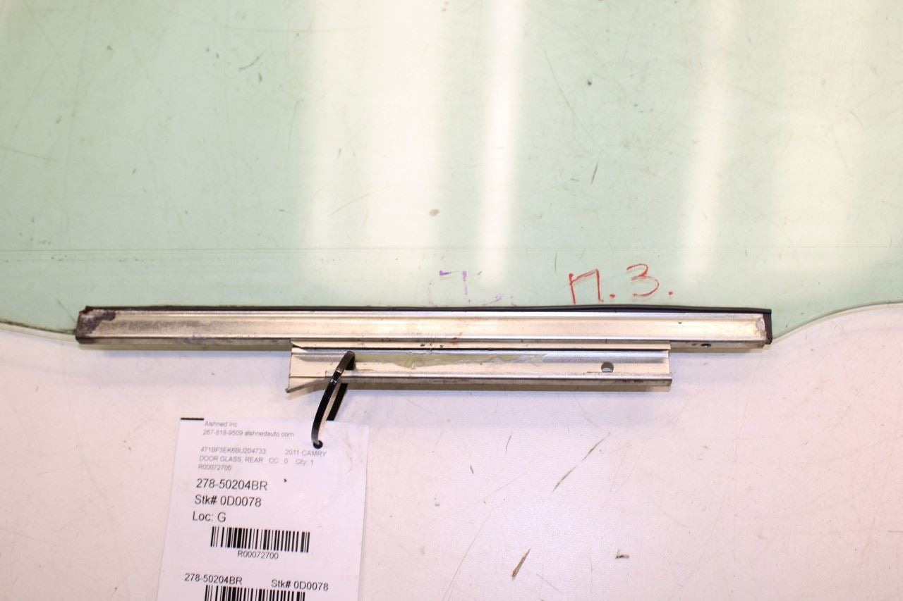 2007-2011 Toyota Camry LE RR Right Passenger Side Door Window Glass 68103-06090 - Alshned Auto Parts