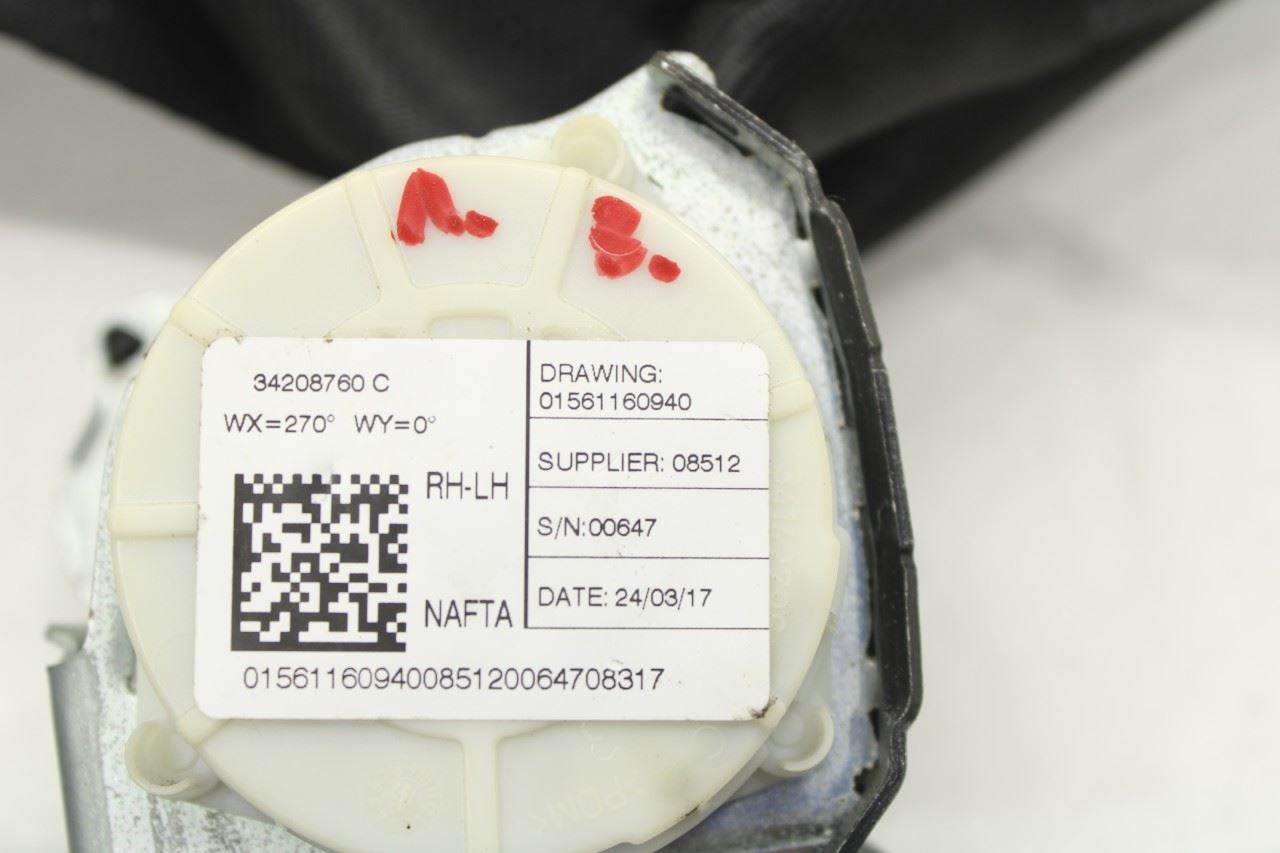 17-20 Alfa Romeo Giulia Ti AWD Rear Driver Left Side 2nd Row Seat Belt Retractor - Alshned Auto Parts