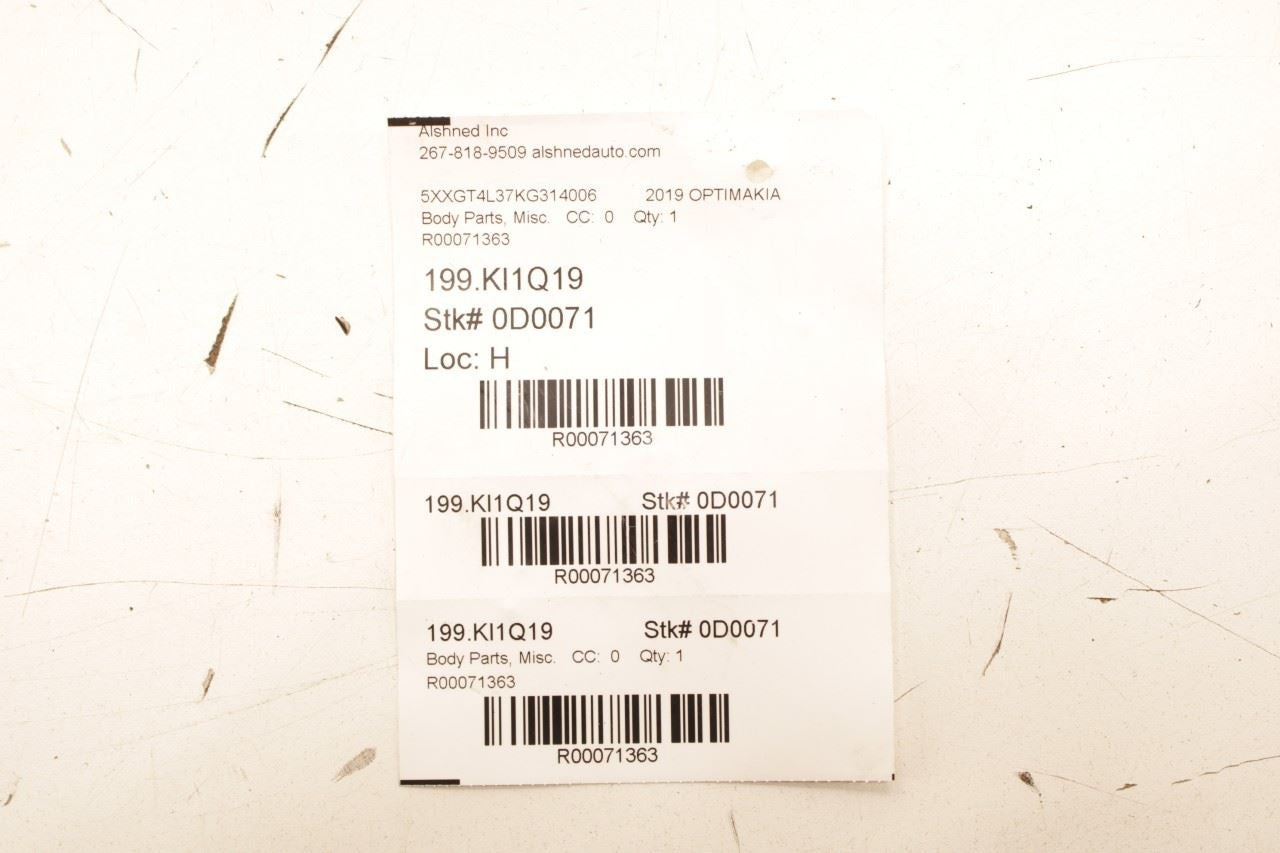 16-20 Kia Optima LX Front Left Door Run Channel w Belt Weatherstrips 82530-D5000 - Alshned Auto Parts