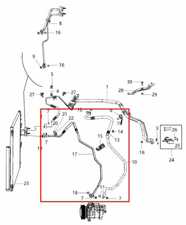 14-18 Ram 2500 Tradesman 6.4L 2WD AC Conditioning Suction and Discharge Hose Set - Alshned Auto Parts