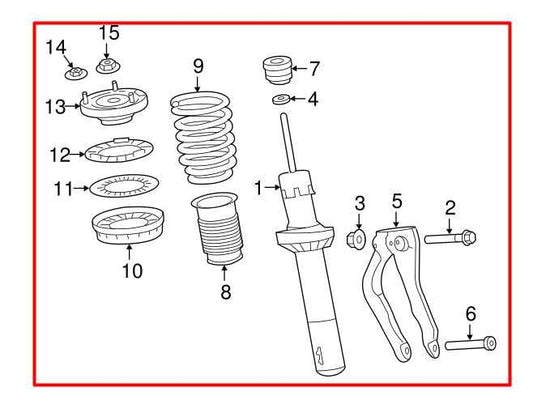 17-20 Jaguar XE R-Dynamic S Front RH Side Shock Strut Absorber GX73-18183-AA OEM - Alshned Auto Parts